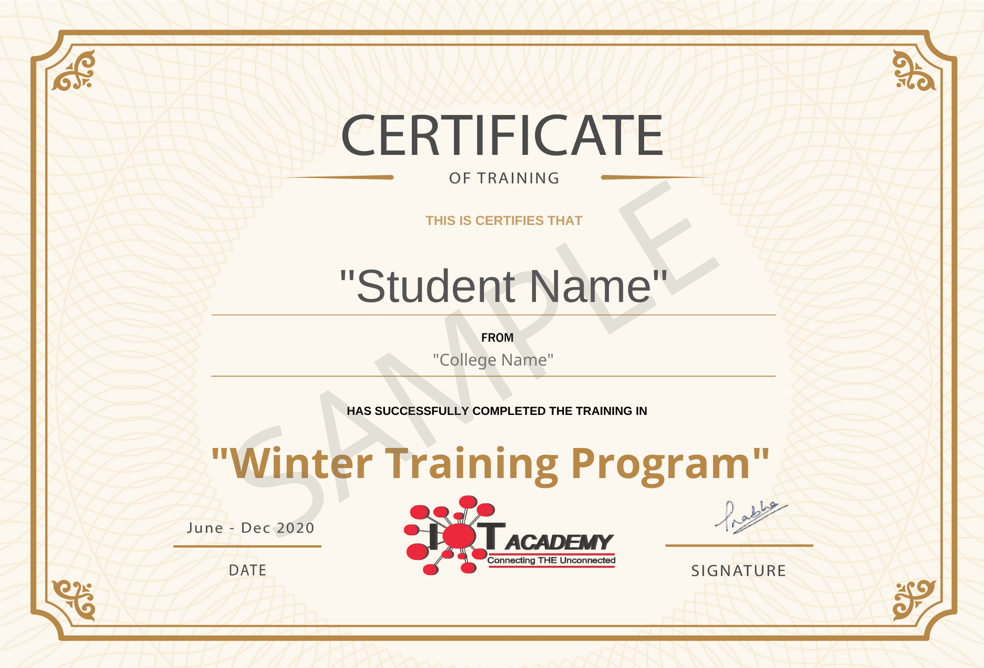 Winter Training Training Center in Noida The IoT Academy